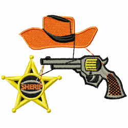 Cowboy And Hunter Embroidery Design 9 Cowboy And Hunter Embroidery Design 9